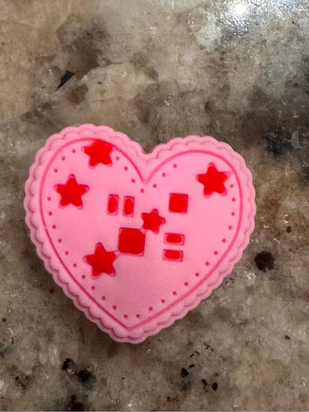 CROCS 4pc Pink Heart & Purse Jibbitz Shoe Charms - Pink, Purple, Yellow, Red